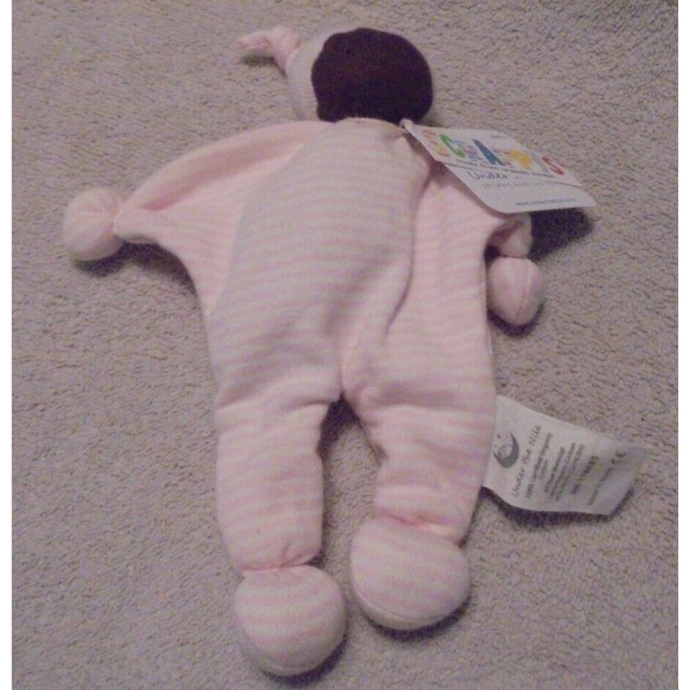 Under the Nile Stuffed Plush 8" Baby Buddy Rag Doll Lovey Soft Organic Pink Dark - Picture 3 of 3